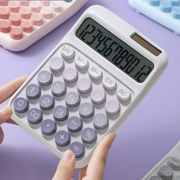 Specollect Clearance 3Pcs Desktop Calculator Extra Large Big Button Accounting Calculator, Battery & Solar Powered, for Office Business & Home