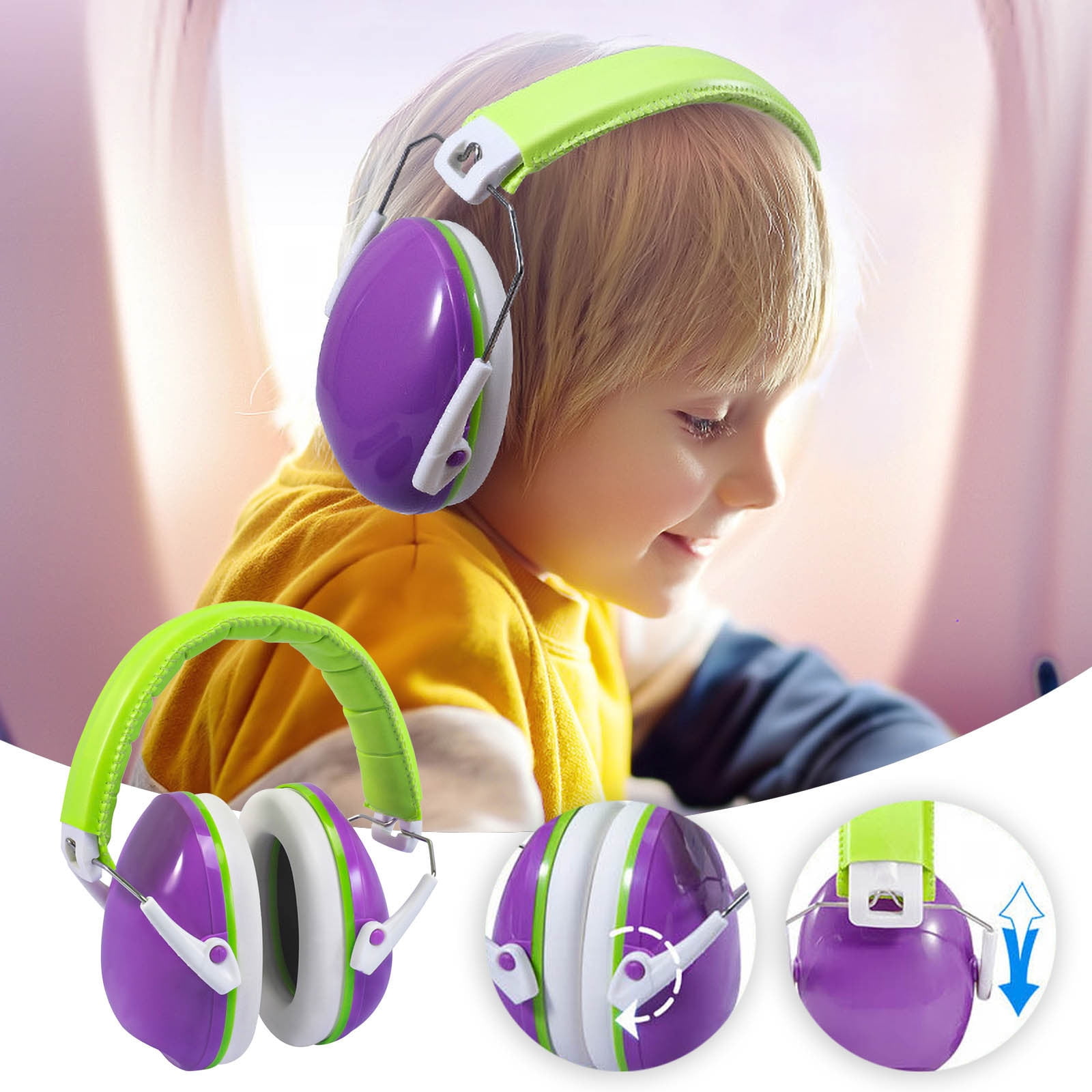 Specollect 3Pcs Foldable Ear Muffs for Noise Reduction Earmuff Noise Protection Reduction Headphones for Toddlers Kid Children Teen Safety Hearing Ear Muff Air Shows,Concerts,Firework,Study