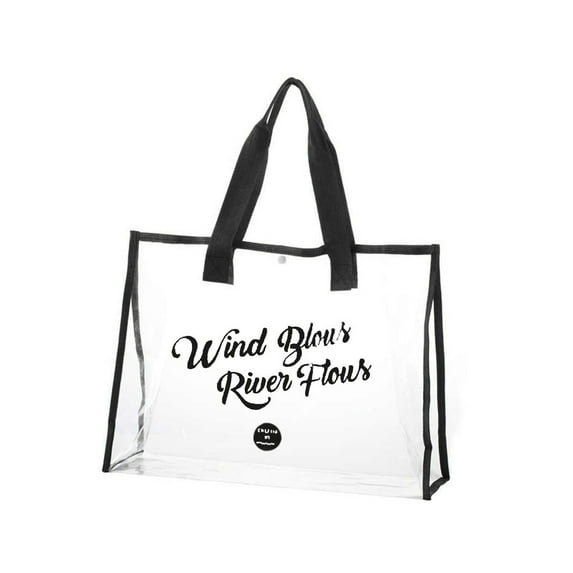 Specollect Clearance 3Pcs Portable Clear Tote Bag Stadium Approved Bulk Plastic Tote Gift Bag with Handle for Gym Sports Beach