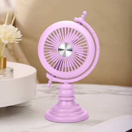 Specollect Clearance 3Pcs Portable Global-shaped Small Desk Fan with Strong Airflow, Personal Fan, Quiet Desk Fan & Clip Fan with USB Cord Powered