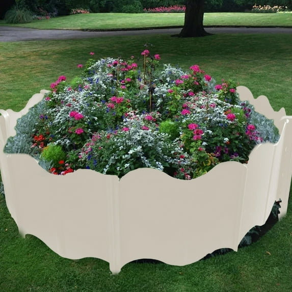 Specollect Clearance 40Pcs Garden Edging Border White Picket Fence Without Dig with 5 Edging Stakes Plastic Landscape Picket Fence Edging Mini Decorative for Grass Plant Landscaping Lawn Flowerbed