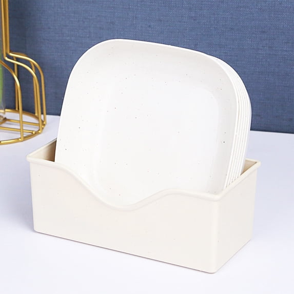 Specollect Clearance 40Pcs Japanese Style Square Plate Set Wheats Straw Small Disks Durable Plate,Dinner Bowl for Salad and Fruit Deep Unbreakable Dinner Plates Dinnerware Dishes Set