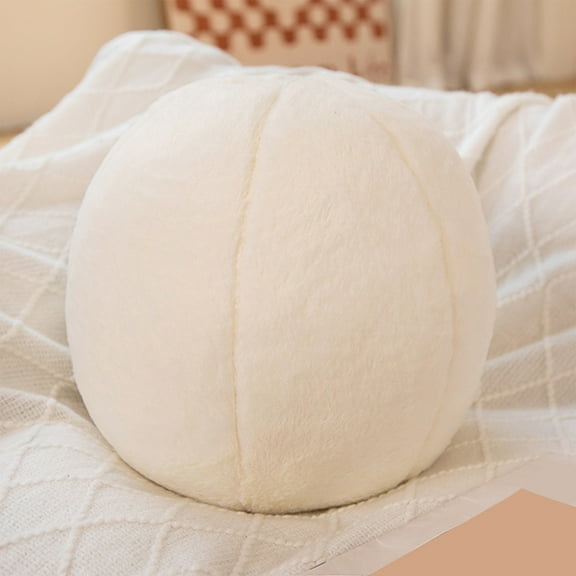 Specollect Clearance 4Pcs Ball Pillow, Cute Mini Round Throw Pillow Faux Fur Room Decorative Throw Pillow, Ball Shaped Pillow Plush Cushion for Couch, Sofa, Bedroom, 11 Inches 30cm