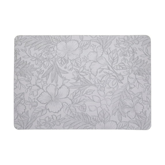 Specollect Clearance 4Pcs Faux Leather Placemats - Waterproof - Wipe Clean - Heat Resistant - Anti Slip Dining Table Place Mats, Beautiful Flower Pattern Decoration, Suitable for Indoor & Outdoor Use