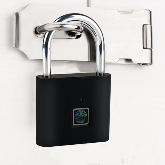 Specollect Clearance 4Pcs Fingerprint Smart Padlock Lock,Biometric Metal Keyless Thumbprint Lock,USB Rechargeable,for Gym Locker,School Locker,Luggage,Backpack,Suitcase