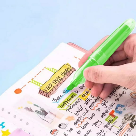 Specollect Clearance 4Pcs Mini Highlighters Pen Quick Dry Highlighter Markers Chisel Tip Pens