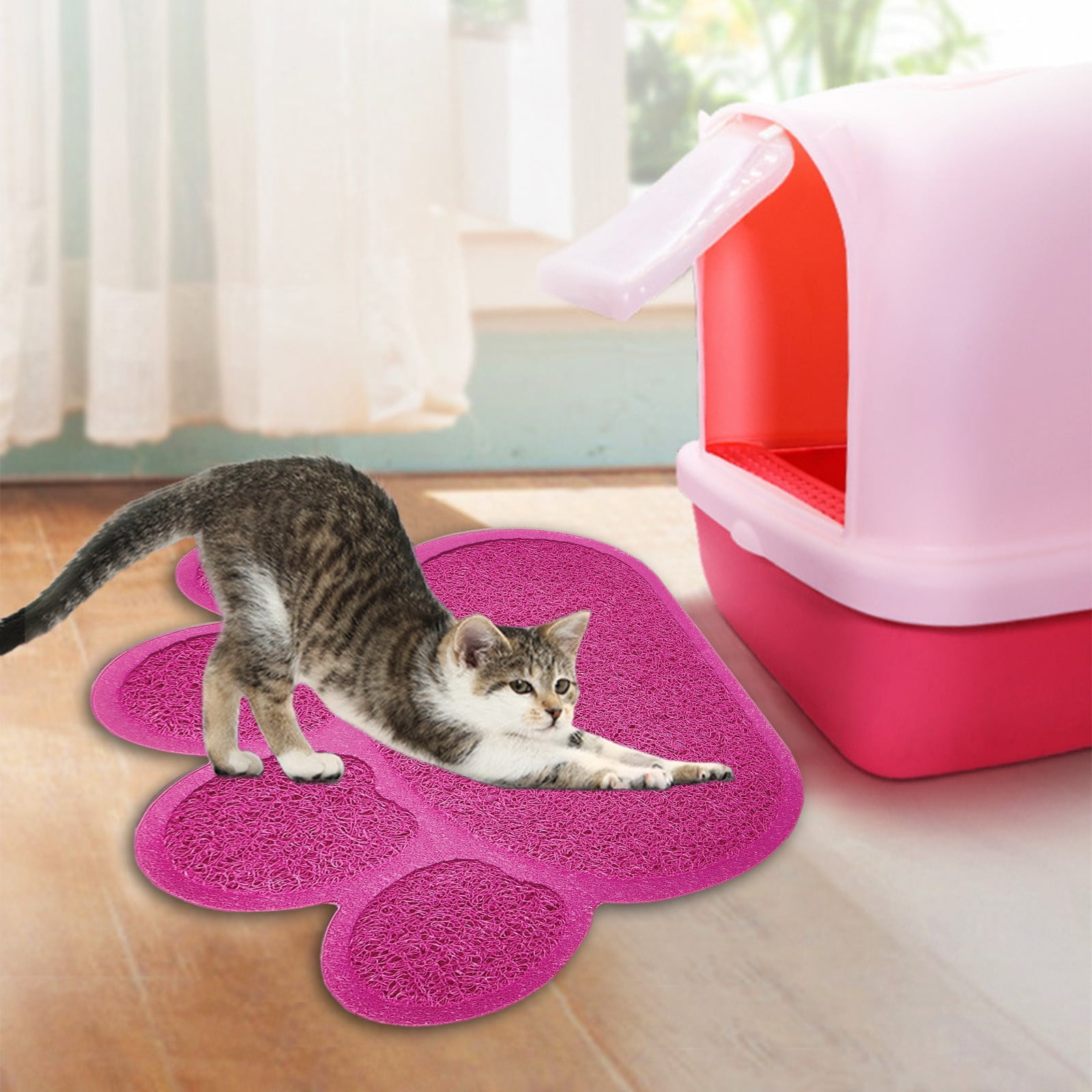 Specollect Clearance 4Pcs Paw-Shaped Cat Litter Box Debris Catcher - Main Image