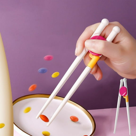 Specollect 4Pcs Reusable Training Chopsticks Beginners for Kids Adults Learners,Plastic Chopsticks Trainers Helpers Set,Dishwasher Safe