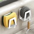 thumbnail image 1 of Specollect Clearance 5 Pcs Sponge Holder for Kitchen Sink, Suspension Options , Hanging Sink Caddy Organizer Rack - Sponge, Dish Cloth, Brush, Scrubber Cutting Board Storage Racks Drains Rack, 1 of 6