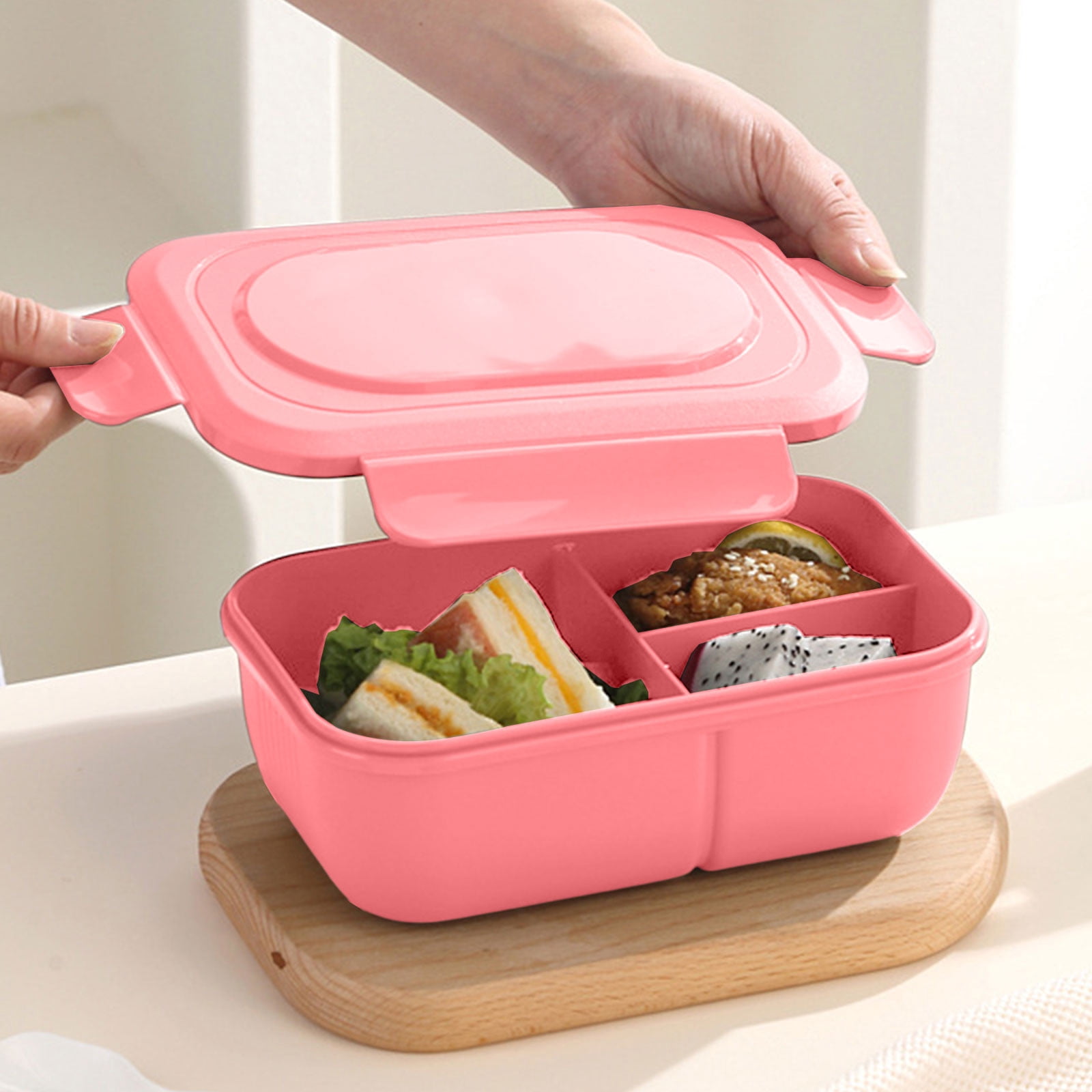 Specollect Clearance 5Pcs Bento Box Adult Lunch Box - Leakpoof 3-Compartment Containers for Adults and Teens, Ideal for On-the-Go Balanced Eating