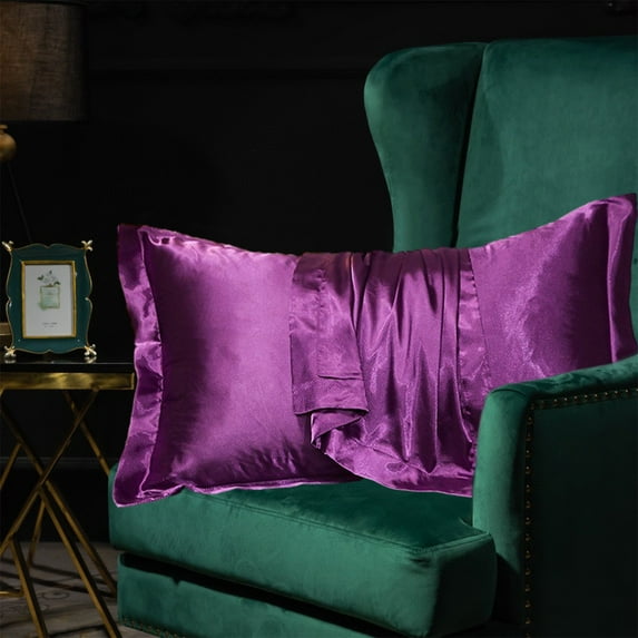 Specollect Clearance 5Pcs Breathable Satin Pillowcase with Zipper, for Hair and Skin Care, Feels Soft and Cool Like a Silk Pillowcase, Satin Pillow Cases, Slik Pillow Cover 48x74cm