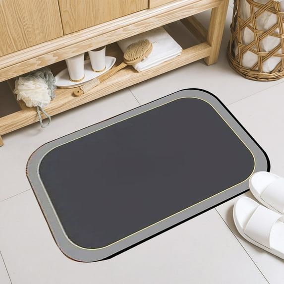 Specollect Clearance 5Pcs Diatomite Earth Bath Mat Rugs Super Absorbent Diatomite Stone Bath Mat Non Slip Quick Dry Thin Bathroom Mat Fit Under Door, Floor Rugs in Front of Bathtub, Shower Room, Sink