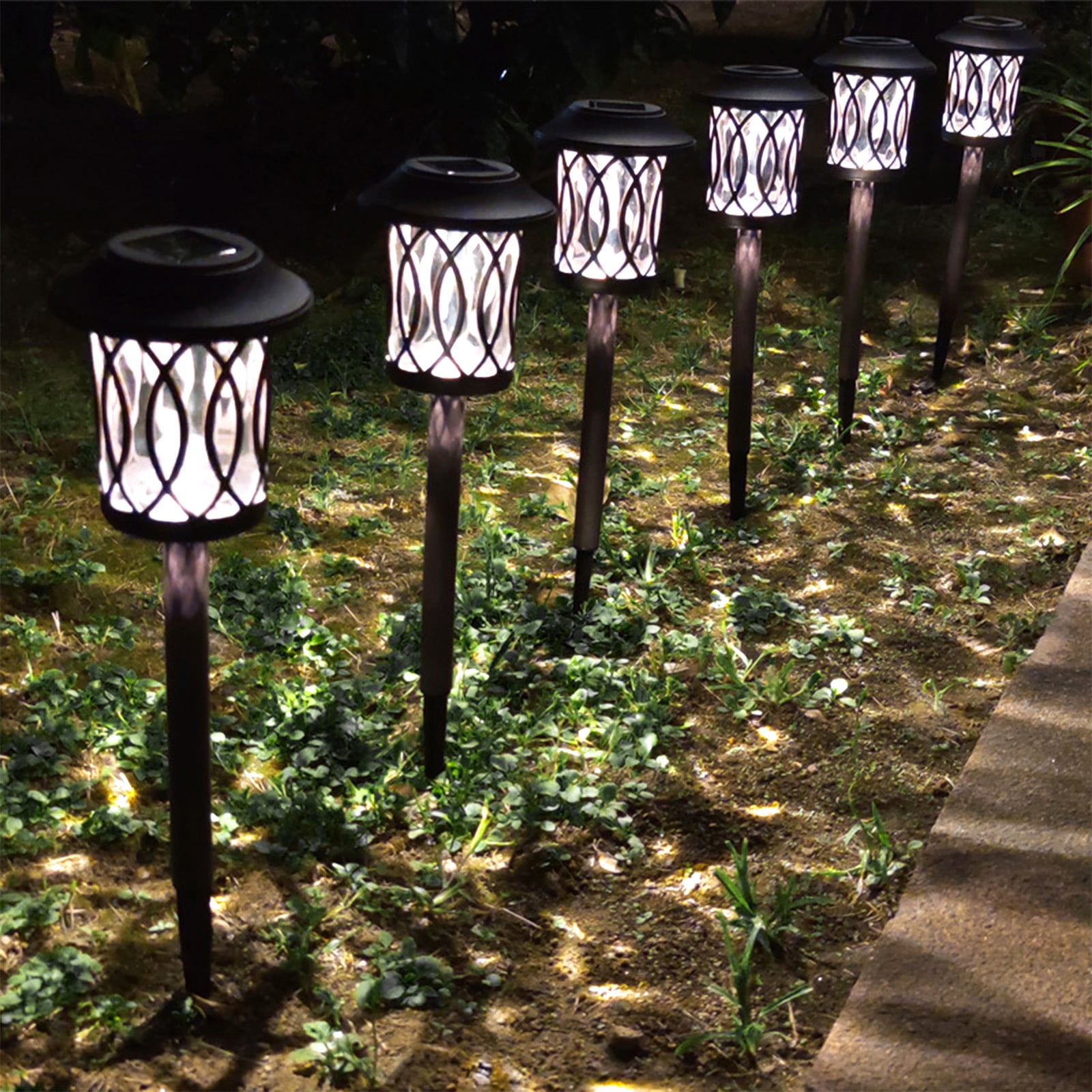 Specollect Clearance 5Pcs Solar Lights Outdoor,Waterproof Solar Powered Garden Yard Spot Solar Lights for Outside Landscape