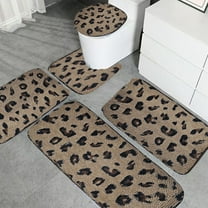 Specollect Clearance 5Pcs Spotted Mixed Bathroom Rugs Sets, Memory Foam Bath Mat Set Bathroom Rugs Toilet Mats Universal Soft Comfortable Water Absorption Non-Slip Washable Bath Rugs