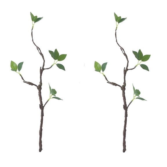 Specollect Clearance 6Pcs Artificial Eucalytus Green Branches Faux Ficus Twig Home Office Shop Decoration Simulation Branches