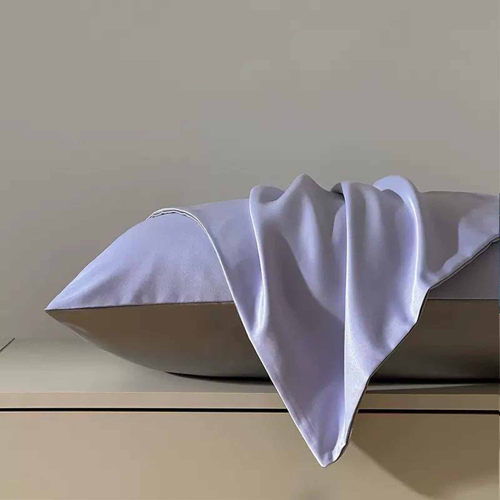 Specollect Clearance 8Pcs Breathable Ice Silk Pillowcase Friendly for Hair and Skin with Hidden Zipper, Softer Than Silk Pillow Cases Smooth Cooling Pillow Covers for Sleeping，Hotel Quality 15x15x4cm