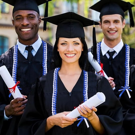 Specollect College Graduation Ribbon Lei Graduation Leis Necklace Class of 2025 Graduation Necklace Braided Necklace Graduation Gift Party Accessories for Women and Men College