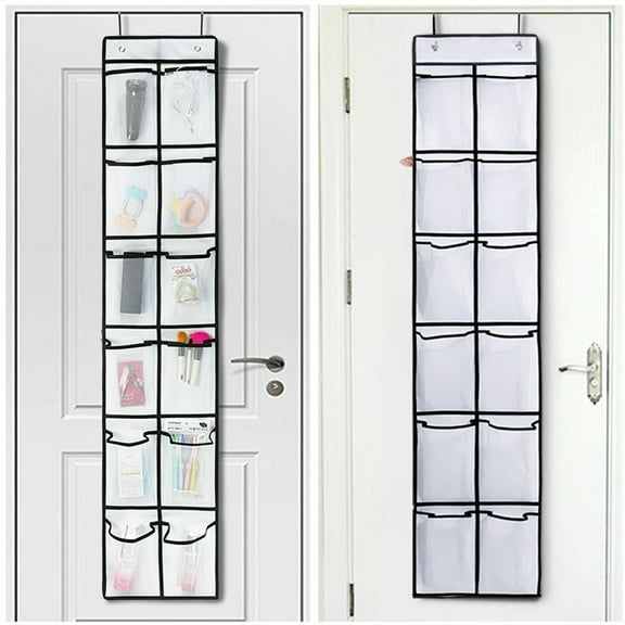 Specollect Over the Door Shoe Organizer, 12 Large Breathable Mesh Pockets, Space Saving Hanging Storage Holder, Closet Rack Hanger Holds, Hangs on Closets for Shoes, Accessories