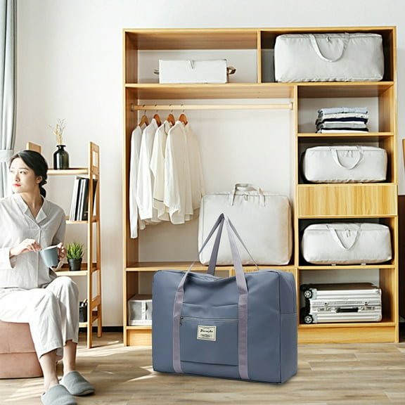 Specollect Foldable Gym Bag for Women and Men, Small Duffel Bag for Sports, Gyms and Weekend Getaway, Waterproof Dufflebag with Shoe and Wet Clothes Compartments, Lightweight Carryon Gymbag