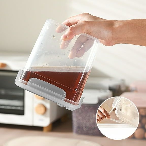 Specollect Jumbo Clear Canister with Clamp Lid, 150 oz -Airtight Food Storage Container, for Kitchen & Pantry Storage of Bulk, Dry Foods Including Pasta, Flour, Sugar, Coffee, Rice, Tea, Spices