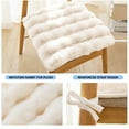 thumbnail image 1 of Specollect Non-Slip Soft Plush Chair Cushion with Ties Winter Indoor Warmth Square Chair Covering Nonslip Comfort Dining Seat Pads Stool Mat Cover Decoration for Home Patio Kitchen Office Dorm 20x20in, 1 of 7