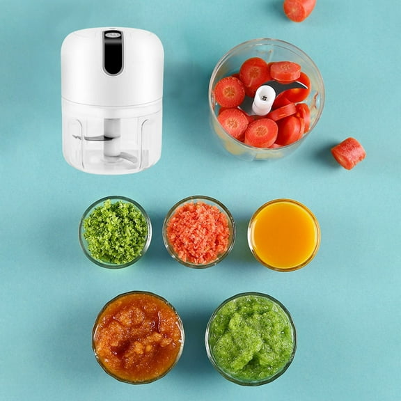 Specollect Portable Electric Mini Garlic Chopper,Food Processor,Portable Cordless Garlic Mincer Masher,Meat Grinder with USB Charging For Vegetable,Chili,Fruits,Ginger,Baby Food,Seasoning