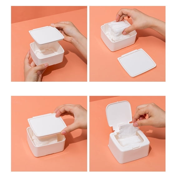 Specollect Small Plastic Containers Transparent Storage Box with Hinged Lid for Small Items Crafts Jewelry