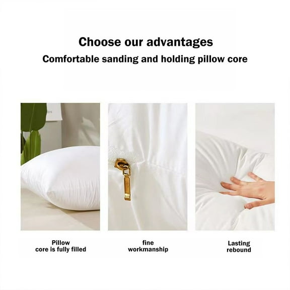 Specollect Synthetic Down Pillow Insert Down Alternative Pillow, Ultra Soft, Large Rectangle, Lumbar, Back, Sofa, Sleeping Pillow - Decorative Pillow Form,Hotel