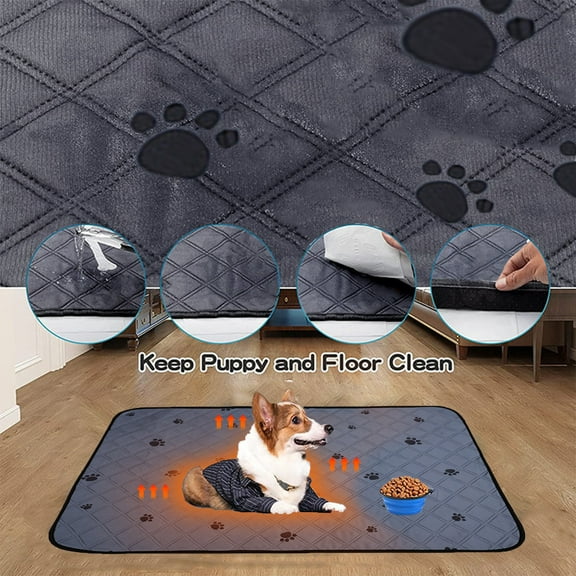 Specollect Washable Self Warming Cat Bed Self Heating Cat Mat Warm Thermal Pet Pad with Anti-Slip Bottom Machine Dog Crate Pad for Outdoor and Indoor Pets