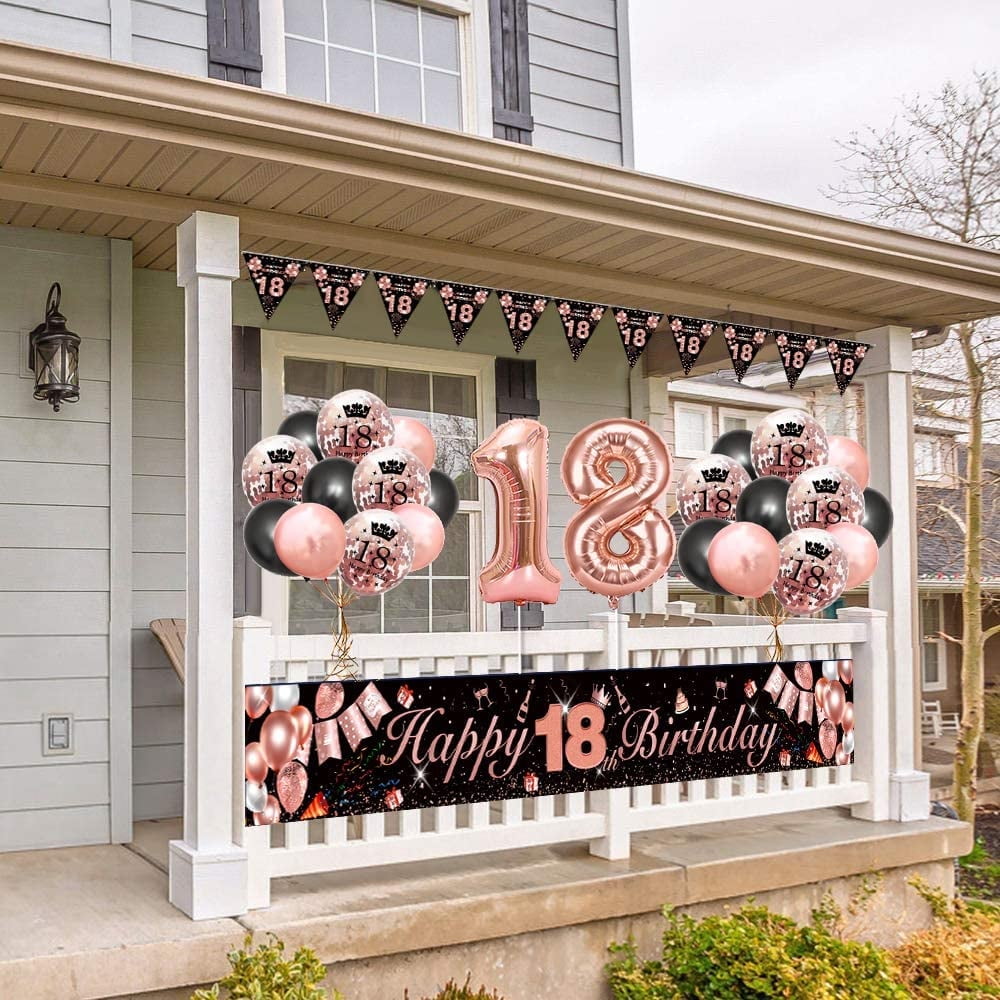 Specool 18th Birthday Party Decoration Kits, Latex Black Rose Gold - Walmart.com Specool 18th Birthday Party Decoration Kits, Latex Black Rose Gold - Walmart.com