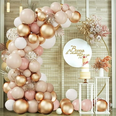 Specool Nude Blush Balloon Garland Kit, Beige Gold