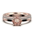thumbnail image 1 of Spectacular And Decorative 1.50 Carat Round Cut Morganite Solitaire Engagement Ring, Wedding Ring, Bridal Set in 925 Sterling Silver With 18k Rose Gold Plating Gift For Her, 1 of 3