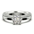 thumbnail image 1 of Spectacular And Decorative 1.50 Carat Round Diamond Moissanite Solitaire Engagement Ring, Wedding Ring, Bridal Set in 925 Sterling Silver With 18k White Gold Plating Gift For Her, 1 of 4