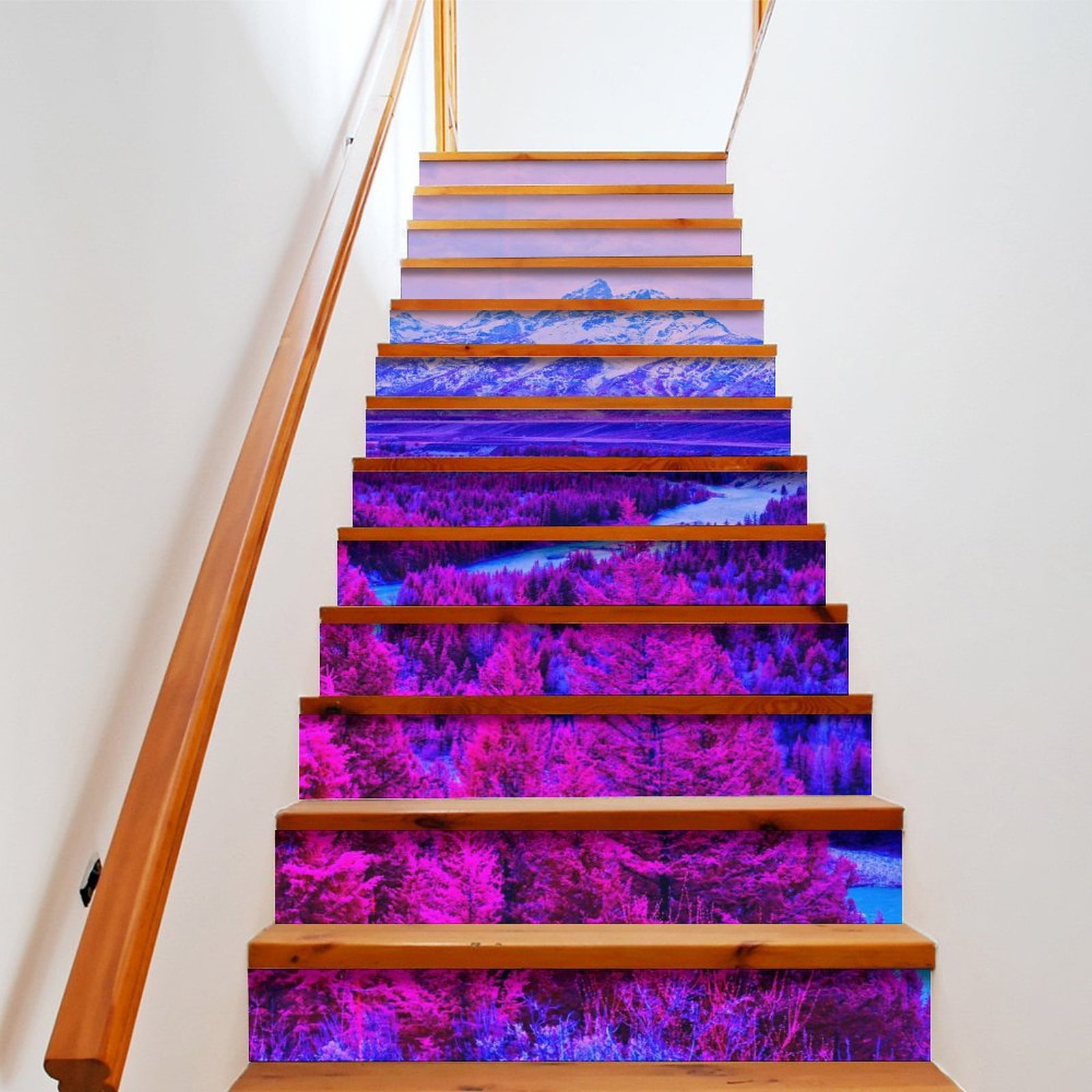 Spectacular Canyon Print Stair Floor Stickers Waterproof Removable Self