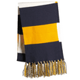 thumbnail image 1 of Spectator Scarf for Fans Your Team Colors Sport Scarf Christmas Scarf Soft Warm Color Scarves - Navy Gold White, 1 of 5