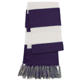 thumbnail image 1 of Spectator Scarf for Fans Your Team Colors Sport Scarf Christmas Scarf Soft Warm Color Scarves - Purple White, 1 of 5
