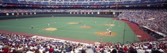 Spectator watching a baseball match Veterans Stadium Philadelphia Pennsylvania USA Canvas Art - Panoramic Images (36 x 12)