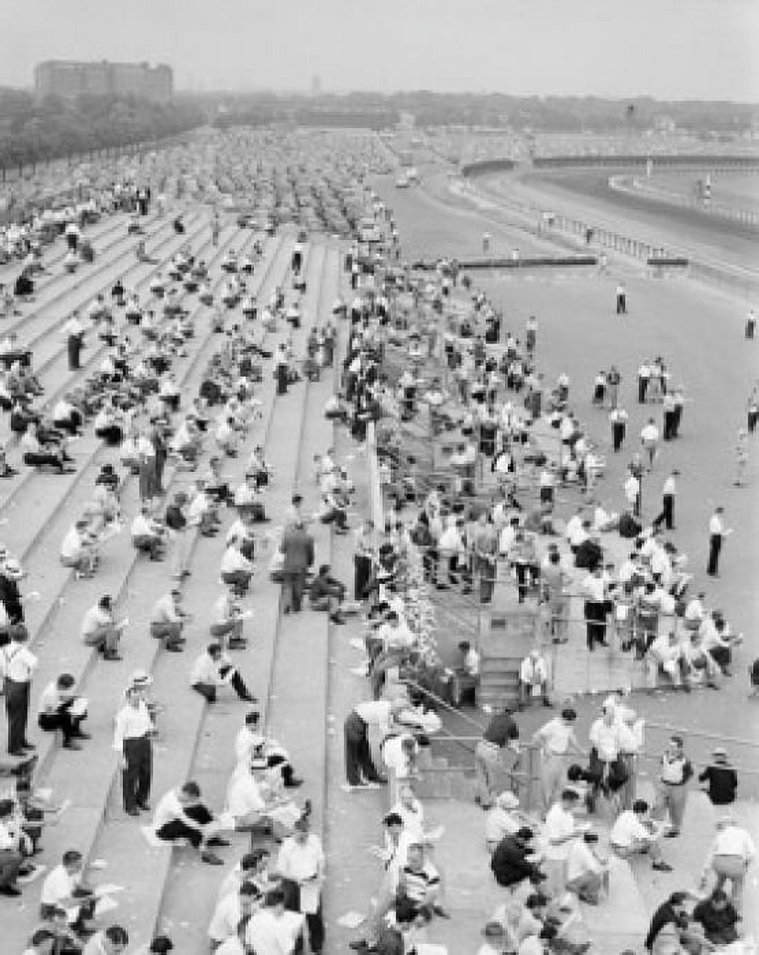Spectators at horse track Canvas Art - (24 x 36)