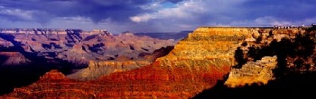 Spectators at the Grand Canyon Grand Canyon Grand Canyon National Park Arizona USA Canvas Art - Panoramic Images (18 x 6)