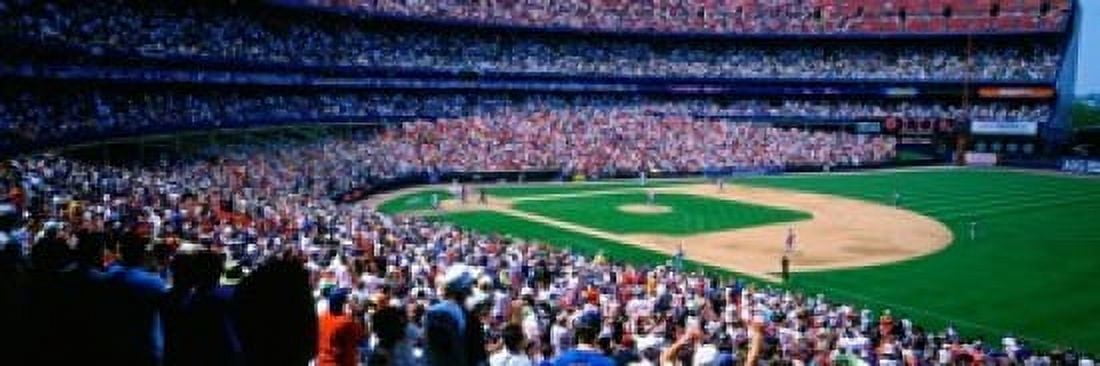 Spectators in a baseball stadium Shea Stadium Flushing Queens New York City New York State USA Canvas Art - Panoramic Images (15 x 6)