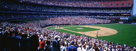 Spectators in a baseball stadium Shea Stadium Flushing Queens New York City New York State USA Canvas Art - Panoramic Images (30 x 12)