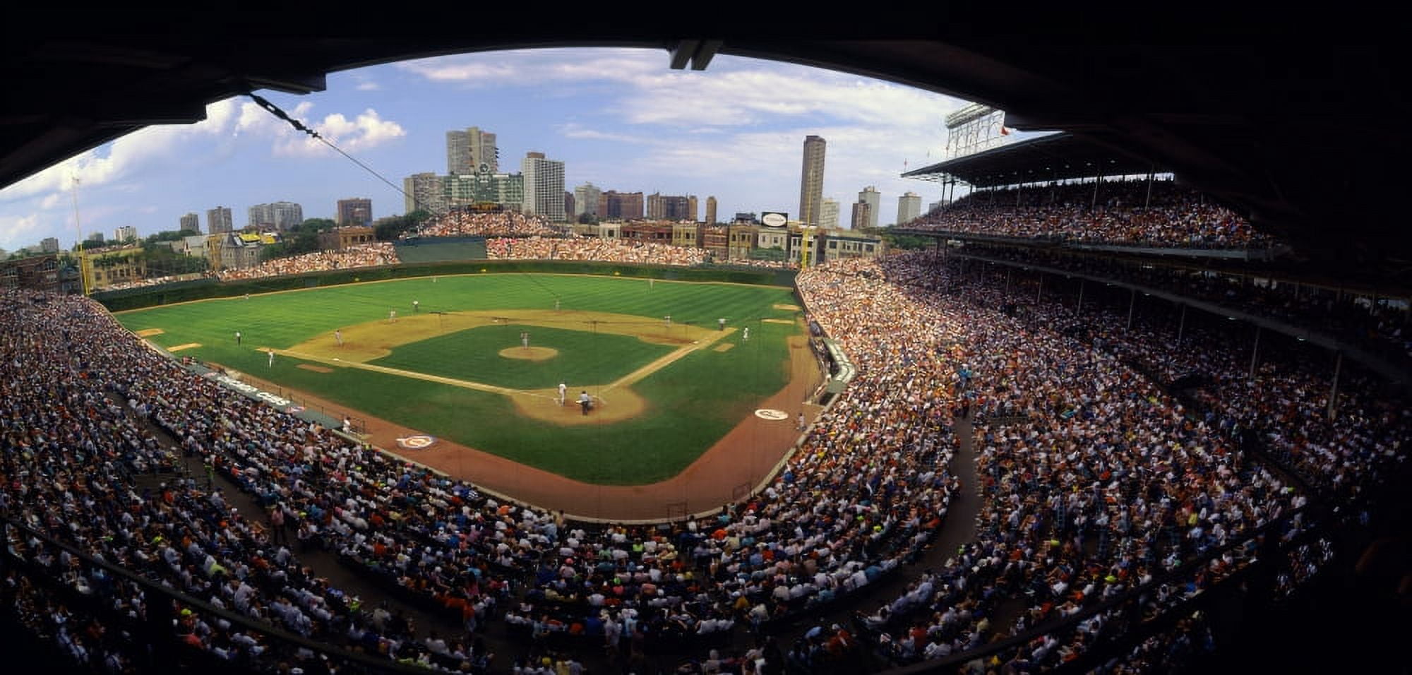 Spectators in a stadium Wrigley Field Chicago Cubs Chicago Cook County Illinois USA Canvas Art - Panoramic Images (27 x 9)