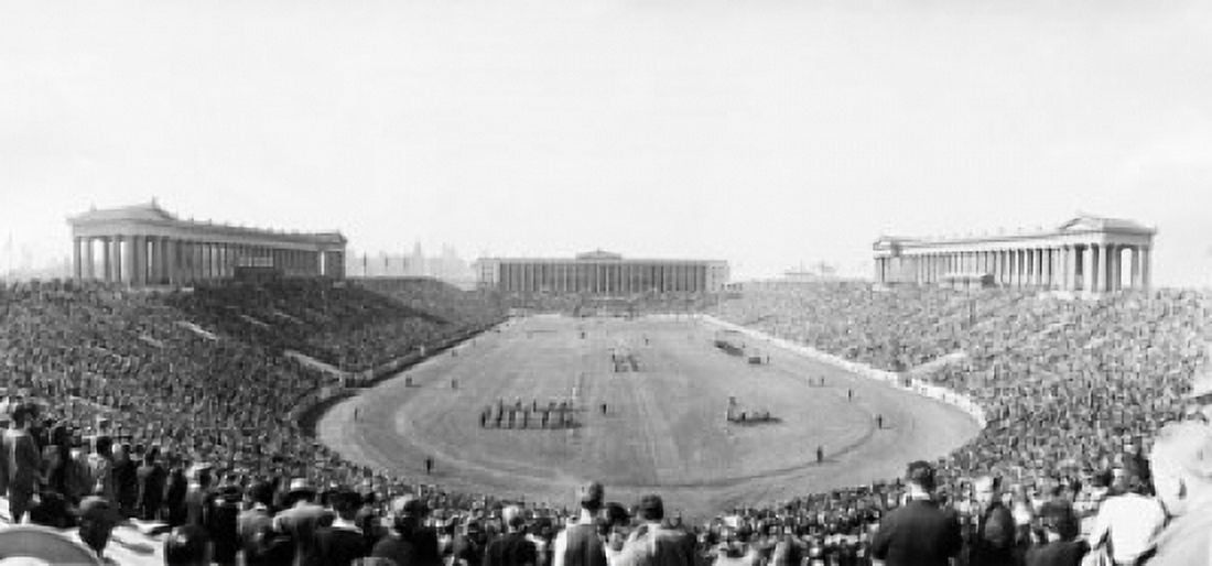 Spectators in an American football stadium Soldier Field Chicago Illinois USA Canvas Art - (18 x 24)