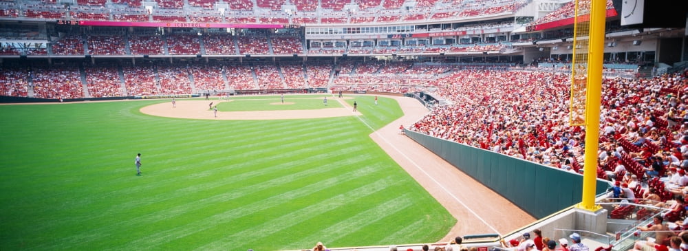 Spectators watching a baseball match in a stadium Great American Ball Park Cincinnati Ohio USA Canvas Art - Panoramic Images (27 x 9)