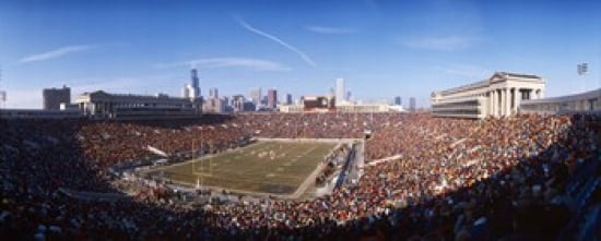 Spectators watching a football match Soldier Field Lake Shore Drive Chicago Cook County Illinois USA Canvas Art - Panoramic Images (30 x 12)