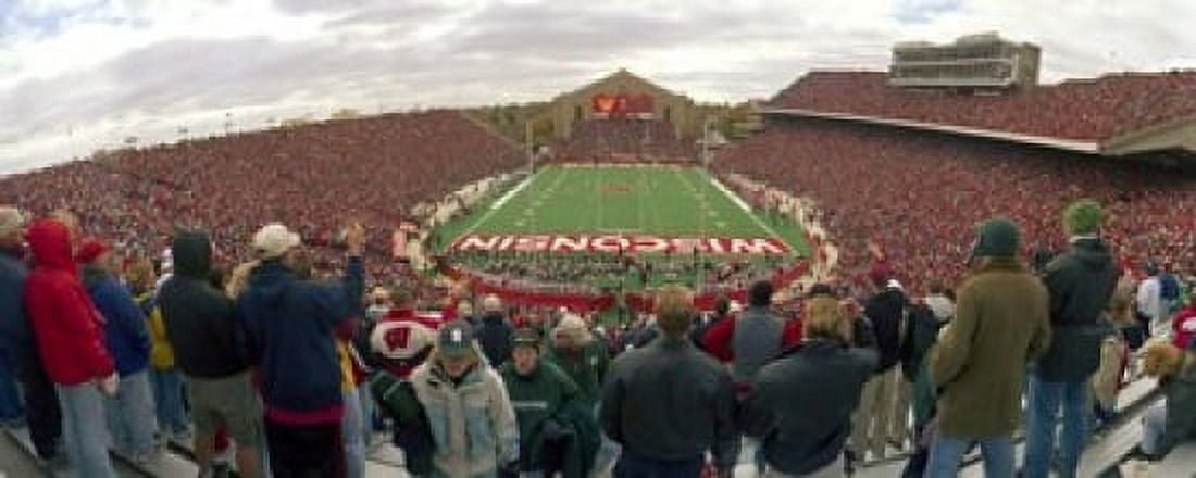 Spectators watching a football match at Camp Randall Stadium University of Wisconsin Madison Dane County Wisconsin USA Canvas Art - Panoramic Images (15 x 6)