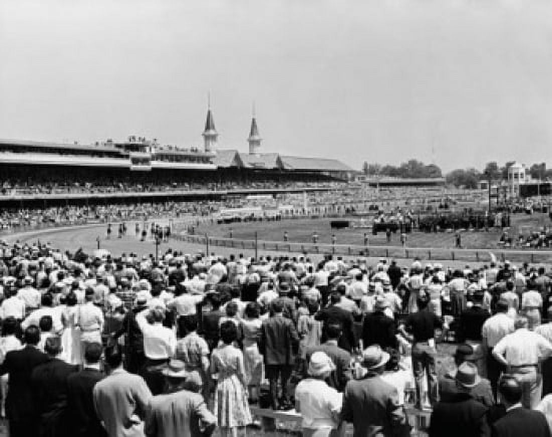Spectators watching horse racing Churchill Downs Louisville Kentucky USA Canvas Art - (18 x 24)