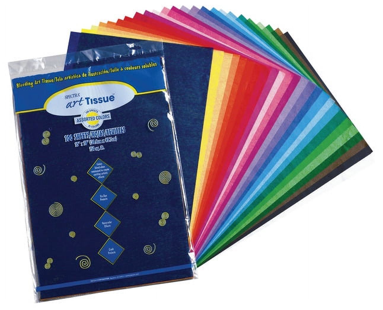 "Spectra Art Tissue, 10lb, 12 X 18, Assorted, 100/pack | Bundle of 5 Packs"
