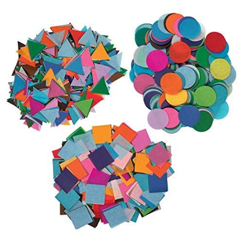 Spectra Bleeding Tissue Shapes Assortment, 25 Assorted Colors, Assorted Sizes & Shapes, 500 grams