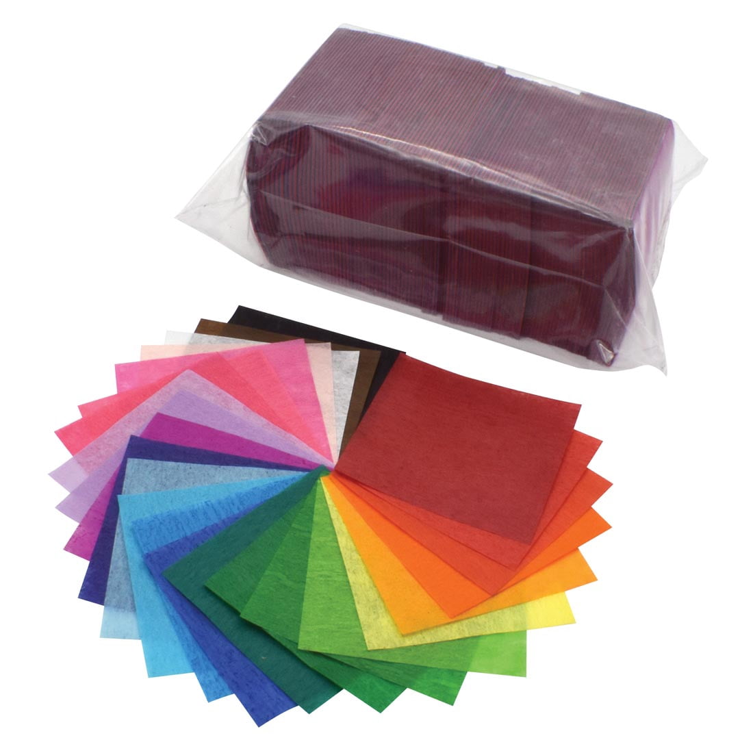 Spectra Deluxe Bleeding Art Tissue Squares, 25 Assorted Colors, 1-1/2 ...